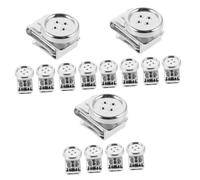 ARTIBETTER 3 Set Bottone Con Clip Per Reggicalze Bottoni Dei Pantaloni Lavoro Pulsanti Uomini Clip in Metallo Sui Bottoni Bottone Delle Bretelle Ferro Da Stiro Silver 5 Pezzi*3