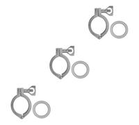 ARTIBETTER 3 Set Heavy Duty Con Morsetto in Acciaio Inossidabile Da 1 5 Pollici Di Morsetto A Perno Singolo Con Guarnizione in Silicone