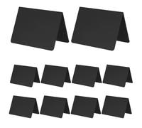 Artibetter 30 Pezzi Etichette Lavagna Nere Mini in Pvc Triangolari, Resistenti All’uso Quotidiano, per Buffet e Tavoli di Feste, Facili da Scrivere e Cancellare