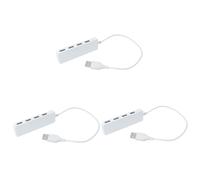 Artibetter 3pezzi Hub Usb Porte Estensore Adattatore Splitter Per Pc e Caricatore Bianco Compatibile Con Dispositivi Otg Supporta Carica e Ultra Sottile
