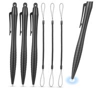 Artibetter 3pezzi Penna Stilo Capacitiva per Schermi Touchscreen con Cordino Anti-smarrimento Nera per Telefoni Cellulari e Tablet con Cinturino Molla Adatto per Disegno e Scrittura