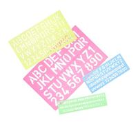 ARTIBETTER 4 Pezzi di lettere numeriche numero numerato corsivo scrivere colorato giocattolo da tracciare lavagna per il tracciamento delle lettere tavolo da disegno plastica