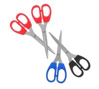 ARTIBETTER 4 Pezzi Forbici per Lama Sicura e Punta Arrotondata per Scuola Hobby e Cucito Impugnatura Ergonomica Colori Rosso e Blu