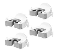 Artibetter 4 Pezzi Ganci Portascope da Muro Adesivi senza Foratura in Plastico per Appendere Scope e Ombrelli Design Elegante per Casa e Ristorante