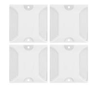 ARTIBETTER 4 Pezzi Marcatore Riflettente per Strada Rialzato in Abs Bianco | Design Foro a Vite, Uso su Strade Urbane e Autostrade, Applicazione Versatile, Lunga Durata Stile Casuale