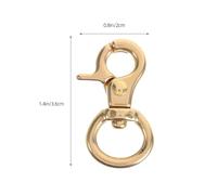 ARTIBETTER 4 Pezzi Moschettoni Girevoli in Massiccio con Meccanismo Molla Ganci Artiglio per Portachiavi Cinghie Borse e Accessori Te Resistente e Facile da Usare