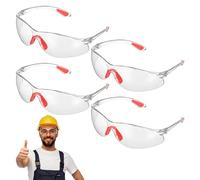 Artibetter 4 Pezzi Occhiali di Sicurezza in Silicone Ponte Nasale Morbido, Resistenti e Lunga Durata, per Falegnameria e Laboratorio, Unisex per Uomo e Donna
