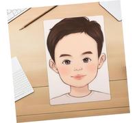 Artibetter 4 Pezzi Tavole per Esercitarsi nel Trucco Lavabili e Riutilizzabili Template con Volto Realistico per Strumenti per Pittura e Pratica Make Up