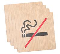 Artibetter 4 Pz Vietato Fumare Cartello in Legno Non Fumatori segnali di Avvertimento industriali Adesivi cartelli di divieto di per i ristoranti segni di Non Fumare per la casa di Legno
