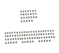 Artibetter 4 Set Accessori in Rilievo Fatti A Mano Rapido Fabbricazione Ciondolo Gioielli Carini Perline Con Lettere Triangolari Perline Alfabeto Triangolo Lega 26 Pezzi*4