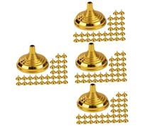 ARTIBETTER 4 Set Base Del Pennone Base Di Bandiera Del Tavolo Base Bandiera Titolari In Piedi Stand Pianura Piccolo Supporto Per Bandiera Mini Portabandiera Plastica Pp D'oro 30 Pezzi * 4