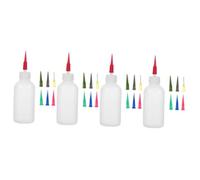 Artibetter 4 Set Bottiglia dell'ago riempibile Mini Squirt Bottiglia spremere Le Bottiglie Ugello Strumenti di Ceramica spremere la Bottiglia con Punta di precisione Metallo