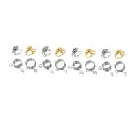 Artibetter 4 Set Connettore del Cavo delle Dita Principiante Filato all'Uncinetto Cucire Dito Anelli A Maglia Guidafili Ad Anelli per Maglieria Acciaio Inossidabile 4 Pezzi * 4