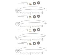 Artibetter 4 set di cordini per cancello di recinzione - Cordino regolabile in acciaio inossidabile per recinzioni in metallo e legno, apriporta per giardino e cortile