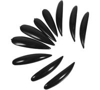 Artibetter 5 Pezzi Unghie Finte Adesive Nere in Plastica per Halloween, Design Raffinato e Chic, per Donne che Vogliono Unghie Finte da Festa o Compleanno