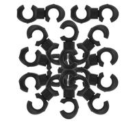 Artibetter 50 Pezzi Clip per Cavo Bici a S Nero per Cavi Freno e Guaina | Controllo del Percorso del Cavo, Design Rivestito in Gomma, Clip a S Rotante, per Lunghi Tragitti