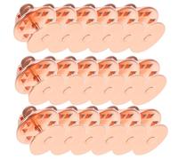 Artibetter 50 Set di Dorsi per Spille in Rame Color Oro Rosa Perno Piatto da 10 Mm, Accessori per Spille Fai da Te, Multiuso per Cappelli, Distintivi e Lavori Artigianali