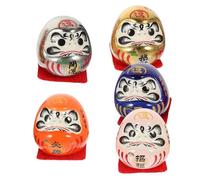 Artibetter 5pezzi Figurine in Ceramica Giapponese Dorate per Decorazione Interni Auto e Casa Mini Statua Portafortuna per Ricchezza e Protezione