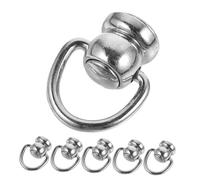 Artibetter 6 Pezzi di Accessori per Portafogli Borse Artigianali Anelli A D per Cucire Rivetti A D per Donne Chiusura A D Rivetti A D Borchie A Vite in Lega di Zinco Argentata