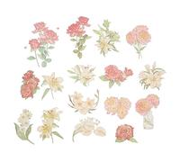 Artibetter 60 Adesivi retrò Adesivi per Diario Scrapbooking Decorazioni Fai da Te Etichette in Stile Pianta e Fiore Stile Casuale
