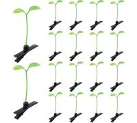 Artibetter 60 Pezzi Clip per Chioma Germogli di Soia in Plastica Verde, Accessori Divertenti e Pratici per Creare Acconciature Adorabili e Condividere Amiche