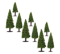 ARTIBETTER 9 Pezzi Miniature Plastic Trees per Diorama Modelli in Scala Ridotta per Paesaggi Alberi Verdi Militari per Micro Scenari Accessori per e Model Train Craft