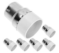Artibetter Adattatore Portalampada B22 a E14 Resistente All'invecchiamento 6 Pezzi in PC e Rame Conversione Base Lampadina e Pratico per Ufficio ed Esposizione