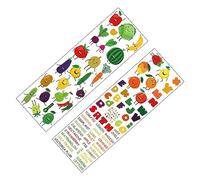 Artibetter Adesivi Murali Alfabeto e Frutta Ortaggi Decorazione Didattica Per Stanze Facile Da Applicare e Rimuovere Resistente