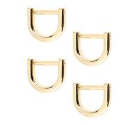 Artibetter Anelli Per Zaino D-ring a vite in ferro di cavallo a forma di u anello a D in pelle fai da te borsa portachiavi accessori portachiavi per cinturino 4 pezzi (oro) Ganci Per Borse
