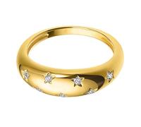 Artibetter Anello alla Moda Stella Geometrica e Zircone per Donna, Placcato Oro, Delicato per Uso Quotidiano