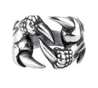 Artibetter Anello da Dito Aperto da Uomo Artiglio di Drago, Anello Modellabile in Metallo Resistente All'usura, Accessorio di Moda per Feste e Uso Quotidiano