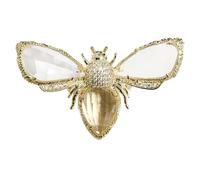 Artibetter Anello da Donna Regolabile a Forma di Ape Cristallo Artificiale Elegante e Facile da Indossare, per Feste e Gioielli di Costume