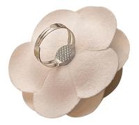 Artibetter Anello Decorativo Fiore di Tessuto per Donna, Anello Floreale Durevole Colore Semplice, Gioiello da Regalo per Compleanni e Matrimoni, Stile Elegante per Uso Quotidiano e Feste