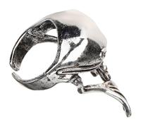 Artibetter Anello Regolabile a Forma di Rana in Lega Argento, Design Aperto e Confortevole, Stile Classico e Creativo per Uomini e Donne, per Halloween e Compleanni