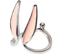 Artibetter Anello Regolabile Orecchie da Coniglio in Rame Argento, Design Creativo e Bordi Lisci, Accessorio Quotidiano per Shopping e Matrimoni Donna