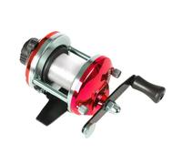Artibetter Avvolgitore per Filo da Pesca a Tamburo 0,28mm 50m Rosso | Struttura Compatta Forza di Serraggio Regolabile, Abs Ferro Gomma, Rapporto 3,5:1 per Bobina