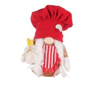 Artibetter Bambola Rudolph in Stoffa Cappello da Chef Rosso Natalizio Decorazione Natalizia per Vetrine e Casa Ornamento Festivo per Scrivanie e Tavoli Regalo per Feste di Natale