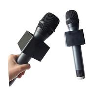 Artibetter Bandiera Logo Microfono in Abs Resistente 2 Pezzi Per Giornalisti e Reporter, Supporto Quadrato Professionale Imbottitura Spessa, Per Interviste e Trasportabile