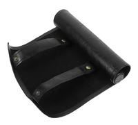 Artibetter Borsa Porta Dadi Arrotolabile in Pu Pelle Nera, Zip