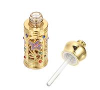 Artibetter Bottiglia di Profumo Mediorientale in Lega Color Oro, Elegante e Decorativa, Pratica per Oli Essenziali, come Regalo per Amici per L'auto