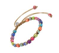 Artibetter Bracciale Elastico Pietre di Diaspro Imperiale a Sette Chakra, Elegante e Resistente, per Yoga e Meditazione Quotidiana