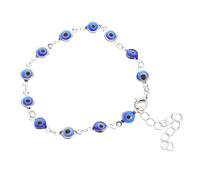 Artibetter Braccialetto Regolabile Contro Malocchio Perline Blu e Ciondolo Occhio Turco, Braccialetti Anti-malocchio per Donna, Gioielli Artigianali di Protezione per Uso Quotidiano e Regalo
