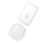 Artibetter Campanello Intelligente Usb, Campanello Elettronico, Abs Bianco, Plug And Play, Volume Regolabile, 5 Livelli Musicali, Ricevitore senza Fili, per Uso Interno