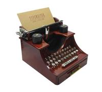 Artibetter Carillon Macchina da Scrivere in Plastica Carillon Manuale a Orologeria Portagioie Decorativo Oscillante Regalo per e Adulti Giocattolo Musicale da Scrivania