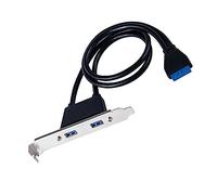 Artibetter Cavo deflettore usb port spilli pc case spillette adattatori USB hub USB slot pci hub USB 3.0 Connettore di intestazione a 20 pin scheda madre computer Accessori fessura centro pvc