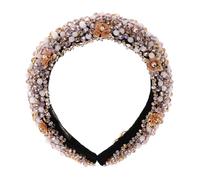 ARTIBETTER Cerchietto Barocco per Chioma Donna con Pietre Decorative e Perline, Lega Glitterata, Comodo da Indossare la Vita Quotidiana