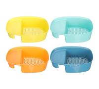 Artibetter Cestello Scolapasta da Lavello Cucina Blu in Pp Design Sospeso e Grande Capacità, Set 4 Pezzi Multiuso per Asciugatura e Raccolta Frutta e Verdura