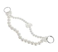Artibetter Charm per Borse Fiocco in Perla Artificiale Bianca, Accessorio Raffinato in Resina e Plastica, Pendente Versatile per Manici di Borsa Minimalista