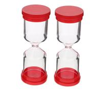 Artibetter Clessidra Vuota Riempibile 2 Pezzi Timer, Facile da Riempire, Decorazione per Ufficio e Ambienti Professionali, Materiale Plastico e Vetro