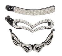 Artibetter Clip Banana per Chioma Strass 3 Pezzi in PC Fermaglio Chioma Grande Design Semplice e Stiloso per Lavoro e Spiaggia Mantiene i Fermagli Tutto Giorno